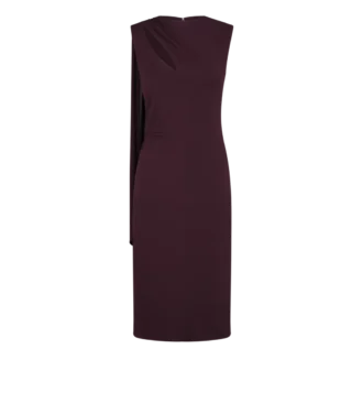 Cocktailkleid mit Cut-outs und Schal-Detail