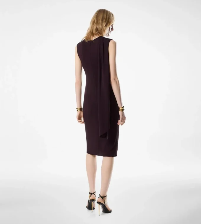 Cocktailkleid mit Cut-outs und Schal-Detail Cocktailkleid mit Cut-outs und Schal-Detail