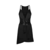 Cocktailkleid mit V-Ausschnitt und Raffungen
