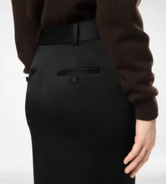 Crepe Envers Satin Tailored Skirt