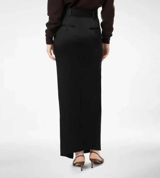 Crepe Envers Satin Tailored Skirt Crepe Envers Satin Tailored Skirt