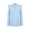 Doppelreihige Jacke aus Wollmischkrepp mit Pailletten Doppelreihige Jacke aus Wollmischkrepp mit Pailletten
