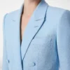 Doppelreihige Jacke aus Wollmischkrepp mit Pailletten Doppelreihige Jacke aus Wollmischkrepp mit Pailletten