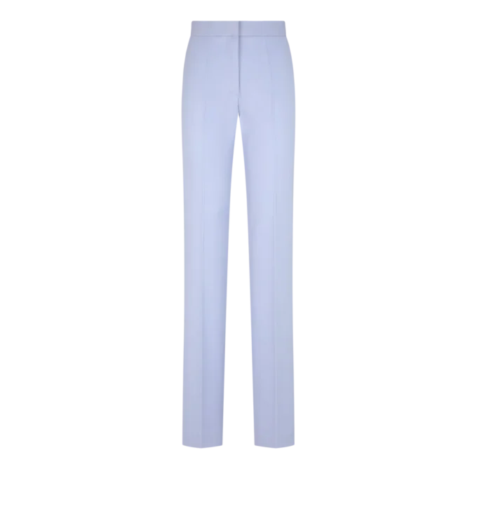Doppelseitige, gerade geschnittene Hose aus leichter Wolle Doppelseitige, gerade geschnittene Hose aus leichter Wolle