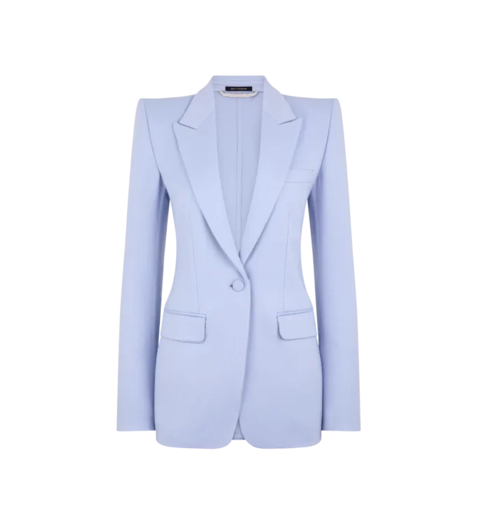 Doppelseitige, leichte Wolljacke mit Einreiher