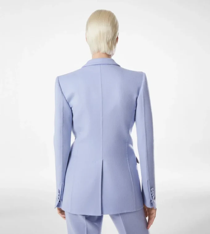 Doppelseitige, leichte Wolljacke mit Einreiher
