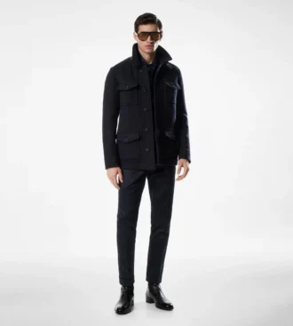 Doppelt teilbare Jacke aus Twill mit vier Taschen