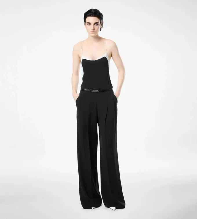 Doppelter Georgette-Stretch-Camisole-Jumpsuit