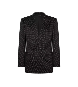 Duchesse-Jacke mit Polka-Dot-Jacquardmuster