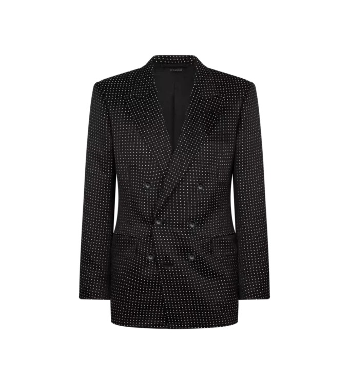Duchesse-Jacke mit Polka-Dot-Jacquardmuster Duchesse-Jacke mit Polka-Dot-Jacquardmuster