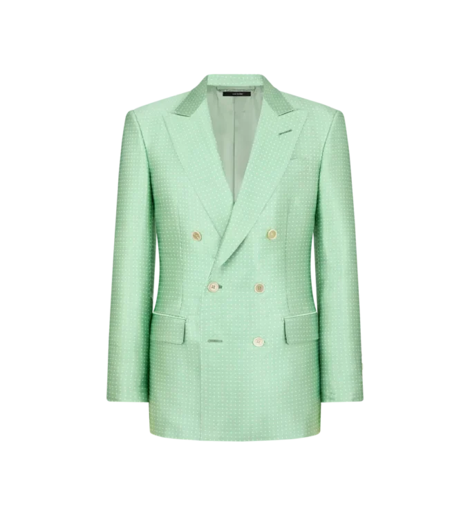 Duchesse-Jacke mit Polka-Dot-Jacquardmuster