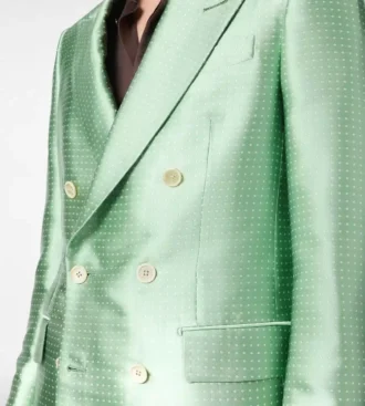Duchesse-Jacke mit Polka-Dot-Jacquardmuster