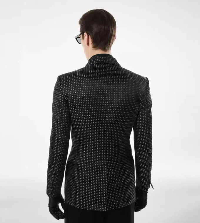Duchesse-Jacke mit Polka-Dot-Jacquardmuster Duchesse-Jacke mit Polka-Dot-Jacquardmuster