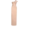 Ein-Schulter-Abendkleid mit gedrehter Vorderseite Ein-Schulter-Abendkleid mit gedrehter Vorderseite