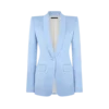 Einreihige Jacke aus Baumwoll-Seidenmischung mit Schalkragen Einreihige Jacke aus Baumwoll-Seidenmischung mit Schalkragen