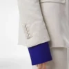 Einreihige Jacke aus gewaschener Baumwoll-Seidenmischung Duchesse Einreihige Jacke aus gewaschener Baumwoll-Seidenmischung Duchesse