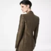 Einreihige Jacke mit Kragen und Krokodil-Jacquard Einreihige Jacke mit Kragen und Krokodil-Jacquard
