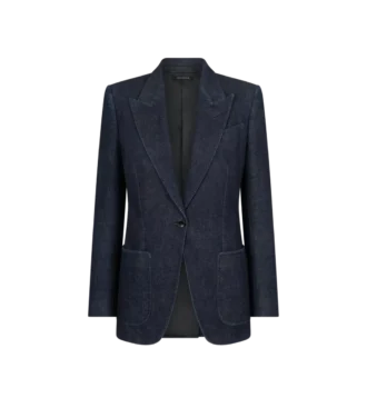 Einreihige Jacke mit Spitzkragen