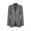 Einreihige Kaschmirjacke mit Spitzkragen