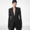 Einreihige Smokingjacke aus Woll-Seiden-Mischung Einreihige Smokingjacke aus Woll-Seiden-Mischung