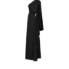 Einseitiges Abendkleid mit Cape und Liza-Hardware-Details Einseitiges Abendkleid mit Cape und Liza-Hardware-Details
