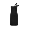 Einseitiges Cocktailkleid mit gedrehter Vorderseite Einseitiges Cocktailkleid mit gedrehter Vorderseite