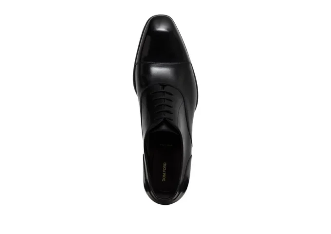 Elkan Cap Toe Schnürschuhe aus glattem Leder