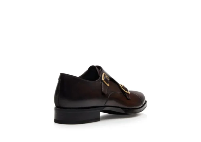Elkan Monk Strap aus poliertem Leder