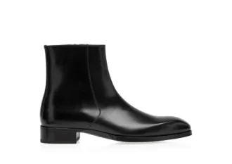 Elkan-Stiefel mit Reißverschluss aus poliertem Leder