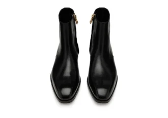 Elkan-Stiefel mit Reißverschluss aus poliertem Leder