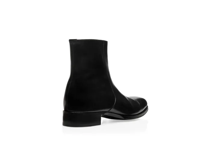 Elkan-Stiefel mit Reißverschluss aus poliertem Leder