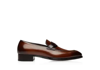 Elkan Twisted Band Loafer aus poliertem Leder