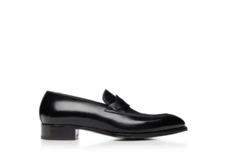 Elkan Twisted Band Loafer aus poliertem Leder