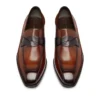 Elkan Twisted Band Loafer aus poliertem Leder