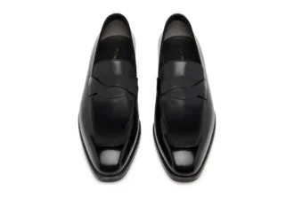 Elkan Twisted Band Loafer aus poliertem Leder