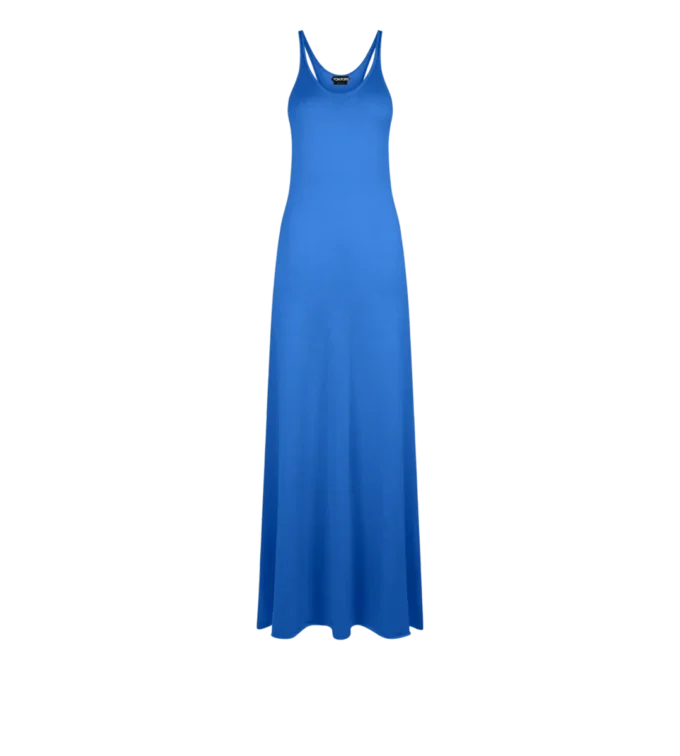 Feines, ärmelloses, langes Tanktop-Kleid aus Merinowolle Feines, ärmelloses, langes Tanktop-Kleid aus Merinowolle
