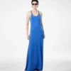Feines, ärmelloses, langes Tanktop-Kleid aus Merinowolle Feines, ärmelloses, langes Tanktop-Kleid aus Merinowolle