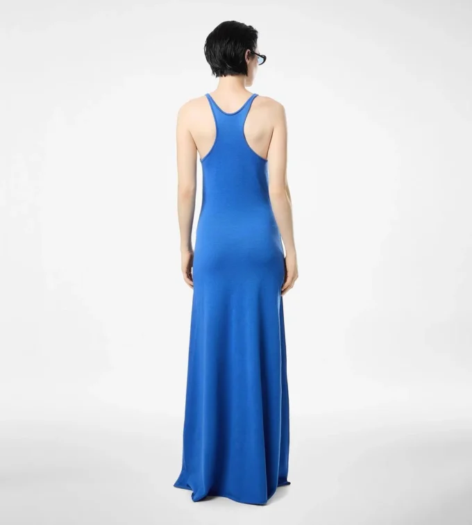 Feines, ärmelloses, langes Tanktop-Kleid aus Merinowolle Feines, ärmelloses, langes Tanktop-Kleid aus Merinowolle
