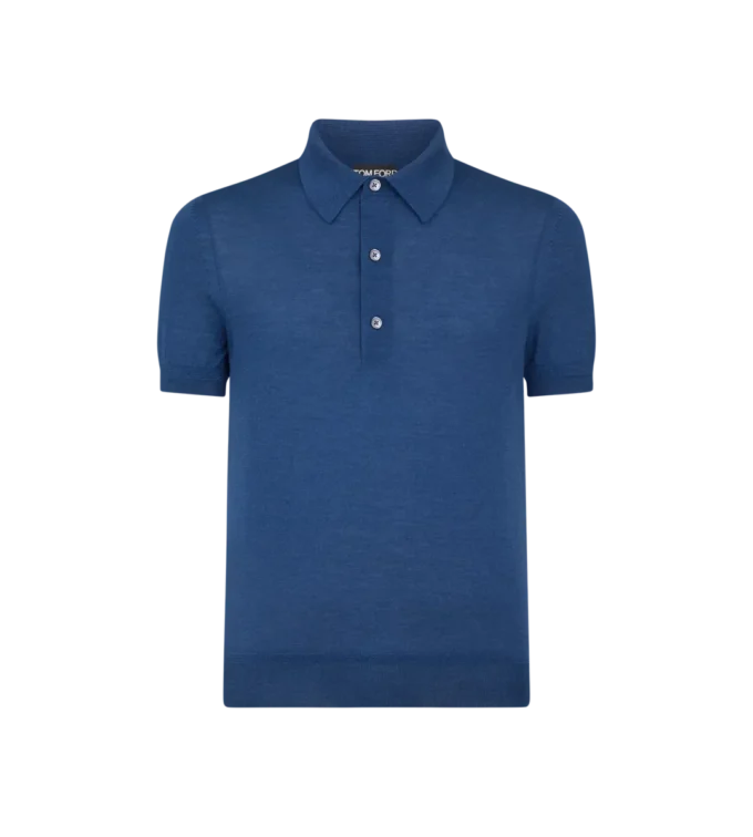 Feinstrick-Polo aus Kaschmir und Seide