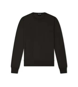 Feinstrick-Pullover aus Kaschmir und Seide mit Rundhalsausschnitt