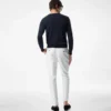 Feinstrickpullover aus reiner Wolle mit Rundhalsausschnitt