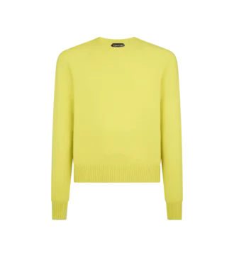 Filz-Kaschmir-Pullover mit Rundhalsausschnitt