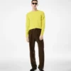 Filz-Kaschmir-Pullover mit Rundhalsausschnitt Filz-Kaschmir-Pullover mit Rundhalsausschnitt