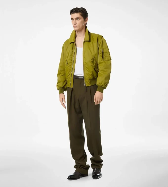 Fliegerjacke aus Satin-Nylon