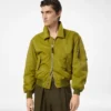 Fliegerjacke aus Satin-Nylon