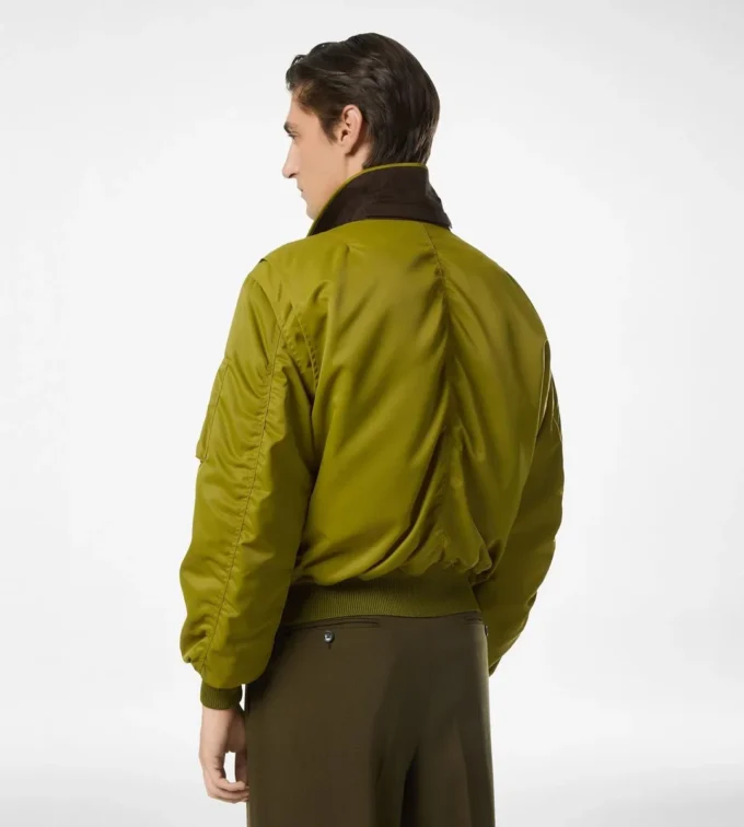 Fliegerjacke aus Satin-Nylon