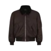 Fliegerjacke mit Nylon-Lammfellkragen Fliegerjacke mit Nylon-Lammfellkragen