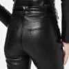 Fünf-Taschen-Hose aus Nappaleder mit geprägtem Tf-Logo Fünf-Taschen-Hose aus Nappaleder mit geprägtem Tf-Logo
