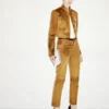 Fünf-Taschen-Hose aus vollnarbigem Lammwildleder mit geprägtem Tf-Logo Fünf-Taschen-Hose aus vollnarbigem Lammwildleder mit geprägtem Tf-Logo