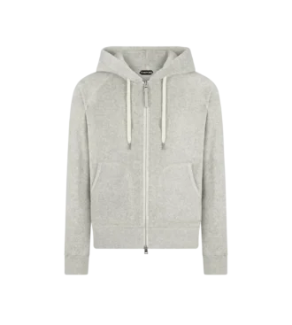 Frottee-Kapuzenjacke mit Reißverschluss